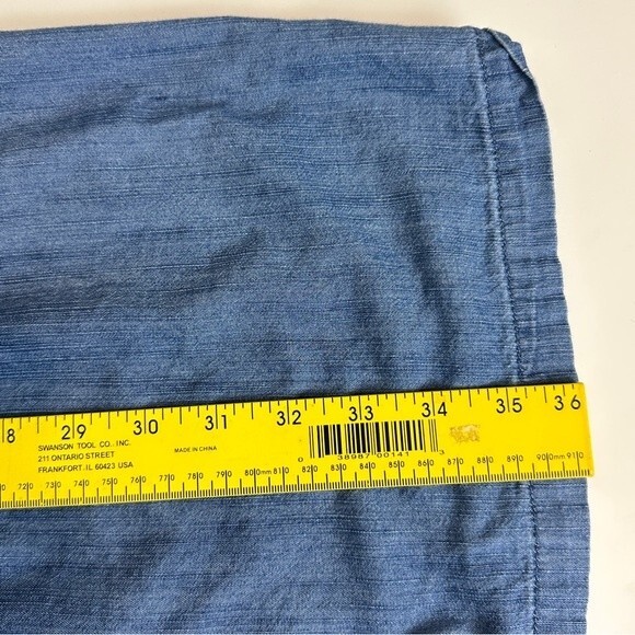 Motherhood Maternity Chambray Shirt Convertible Sleeve Dress M - Picture 7 of 9